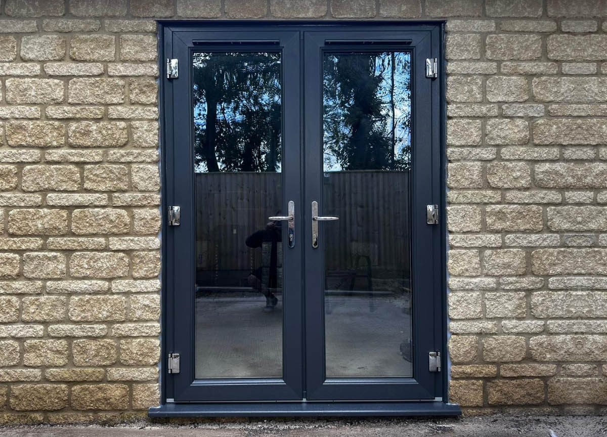 black french doors