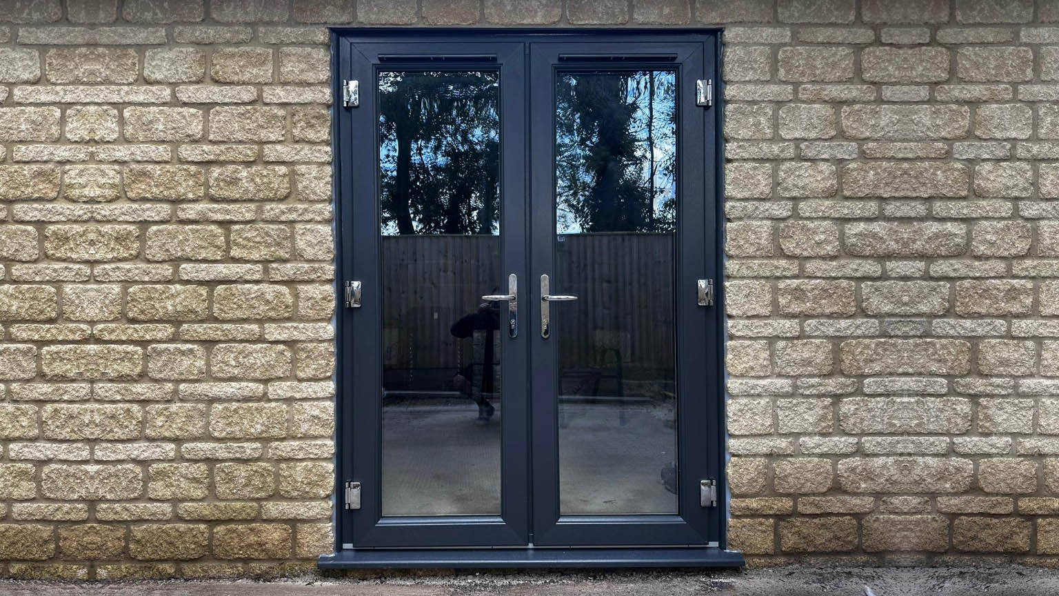 black french doors