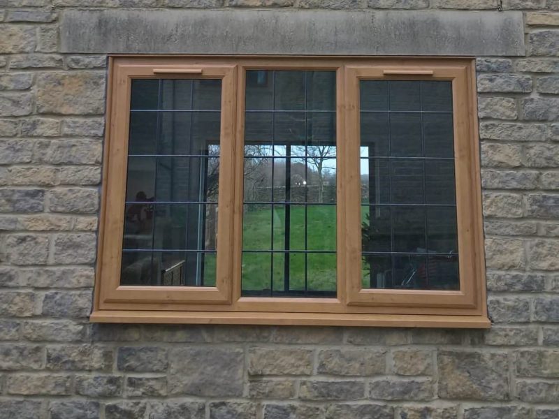 wood effect upvc casement window