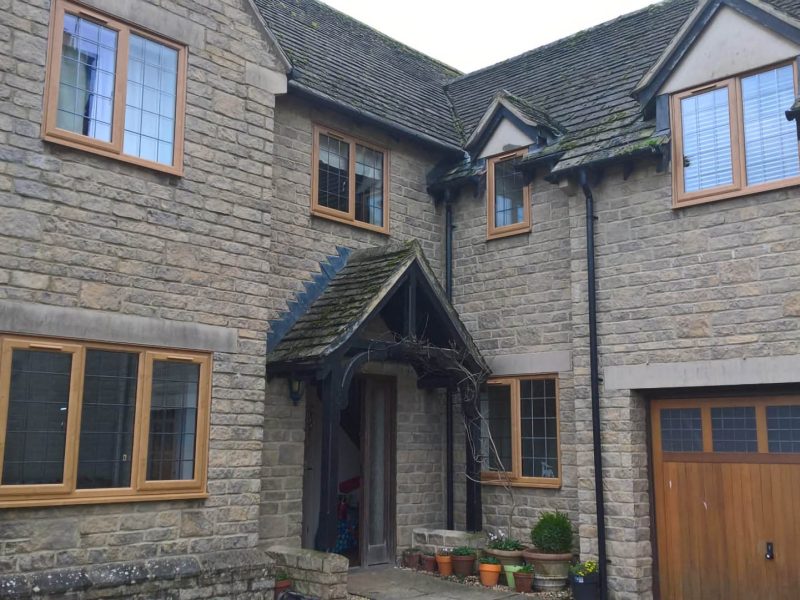 house with wood effect windows and doors