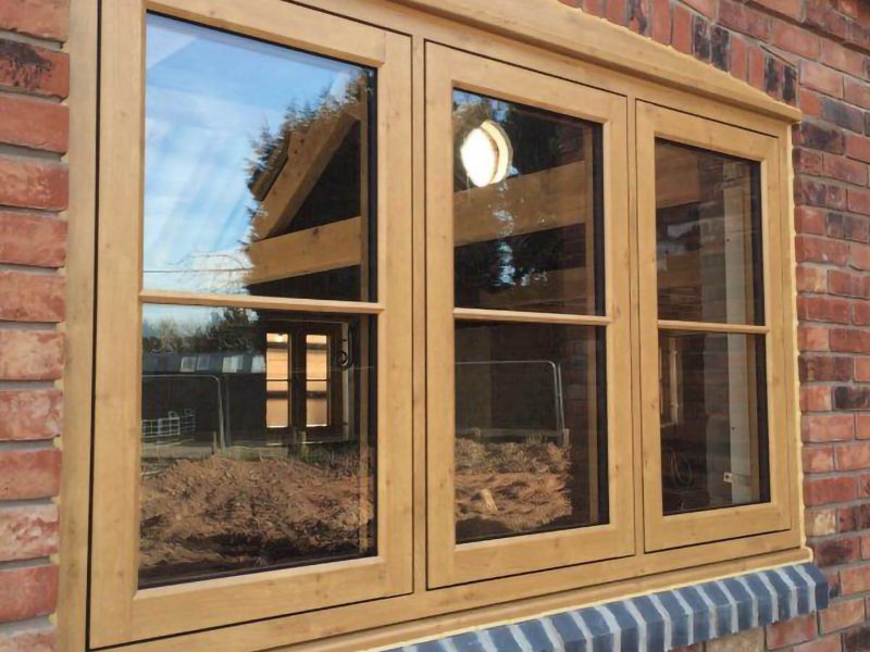 wood effect casement window