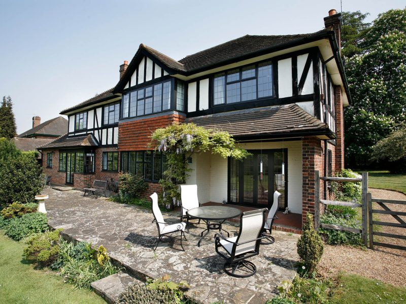 Tudor style house and garden