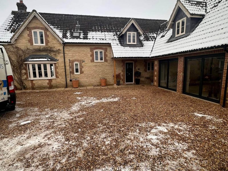 large house in winter