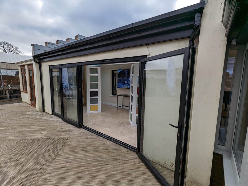 open door leading to the DL Windows showroom