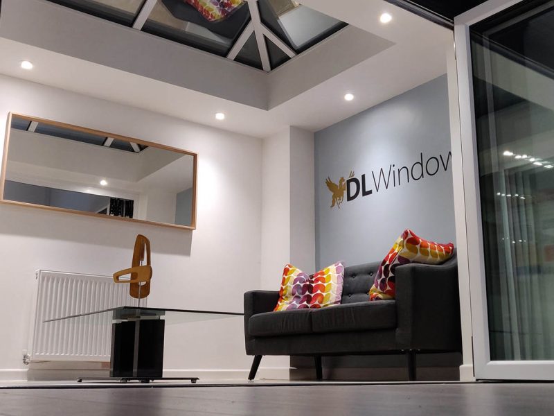 interior view of the DL Windows showroom