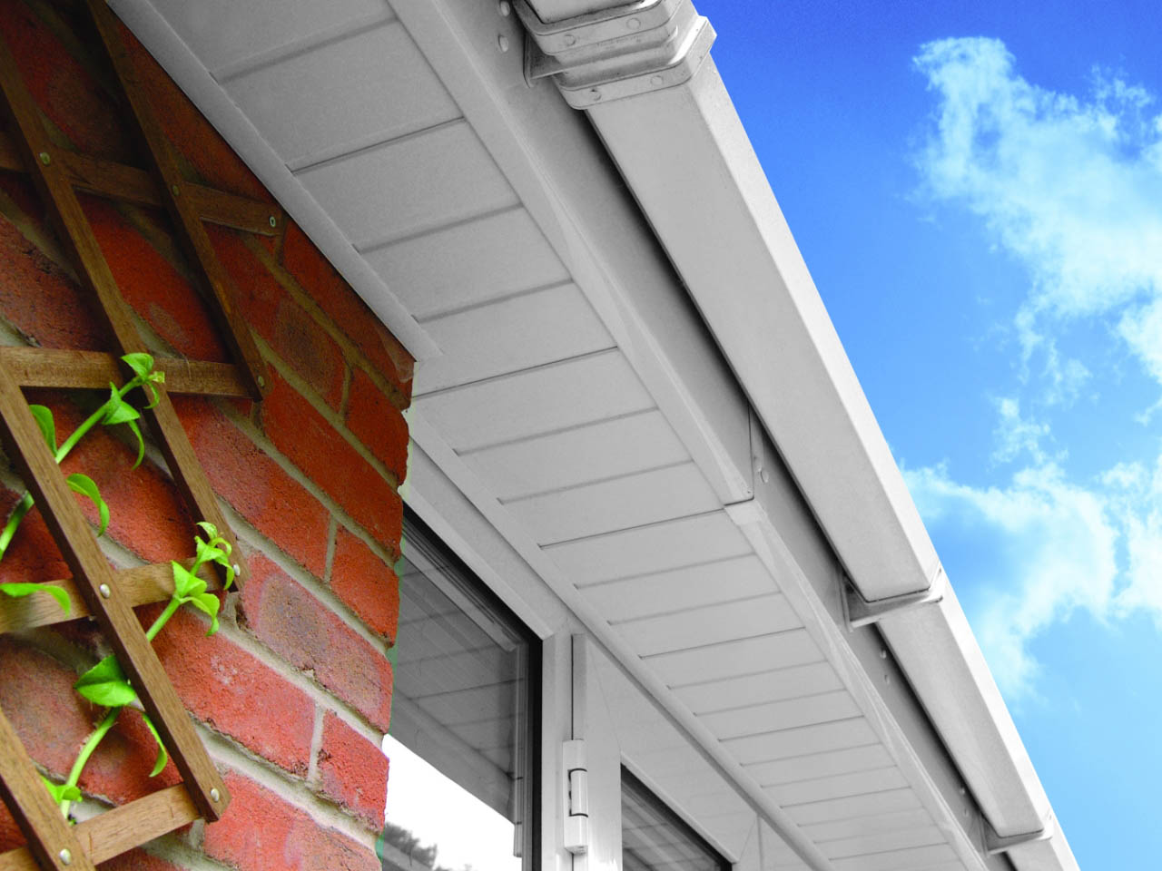 photo of white soffit boards